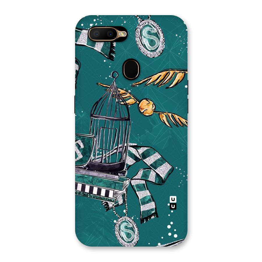 Green Scarf Back Case for Oppo A5s