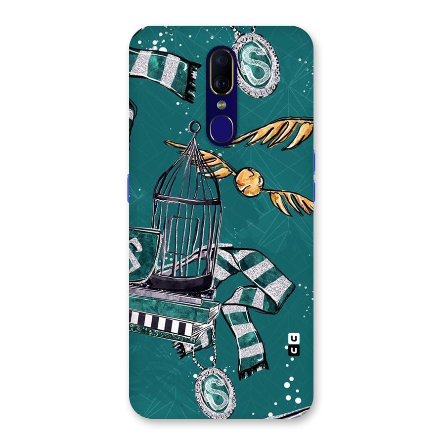 Green Scarf Back Case for Oppo A9