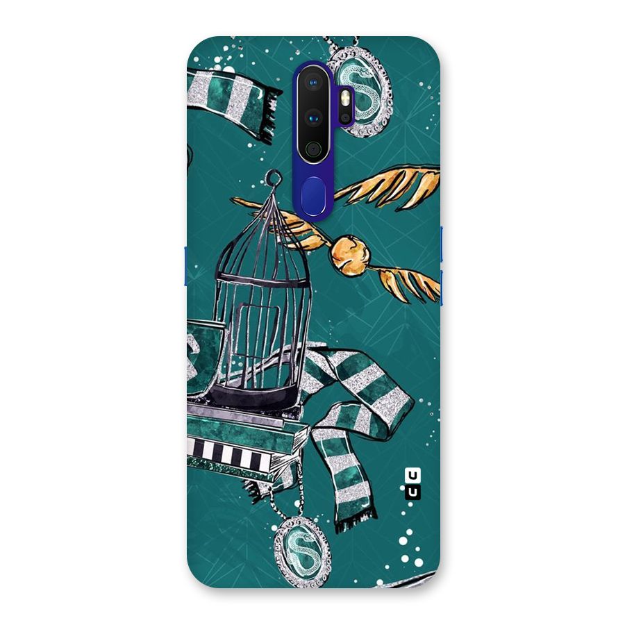Green Scarf Back Case for Oppo A9 (2020)