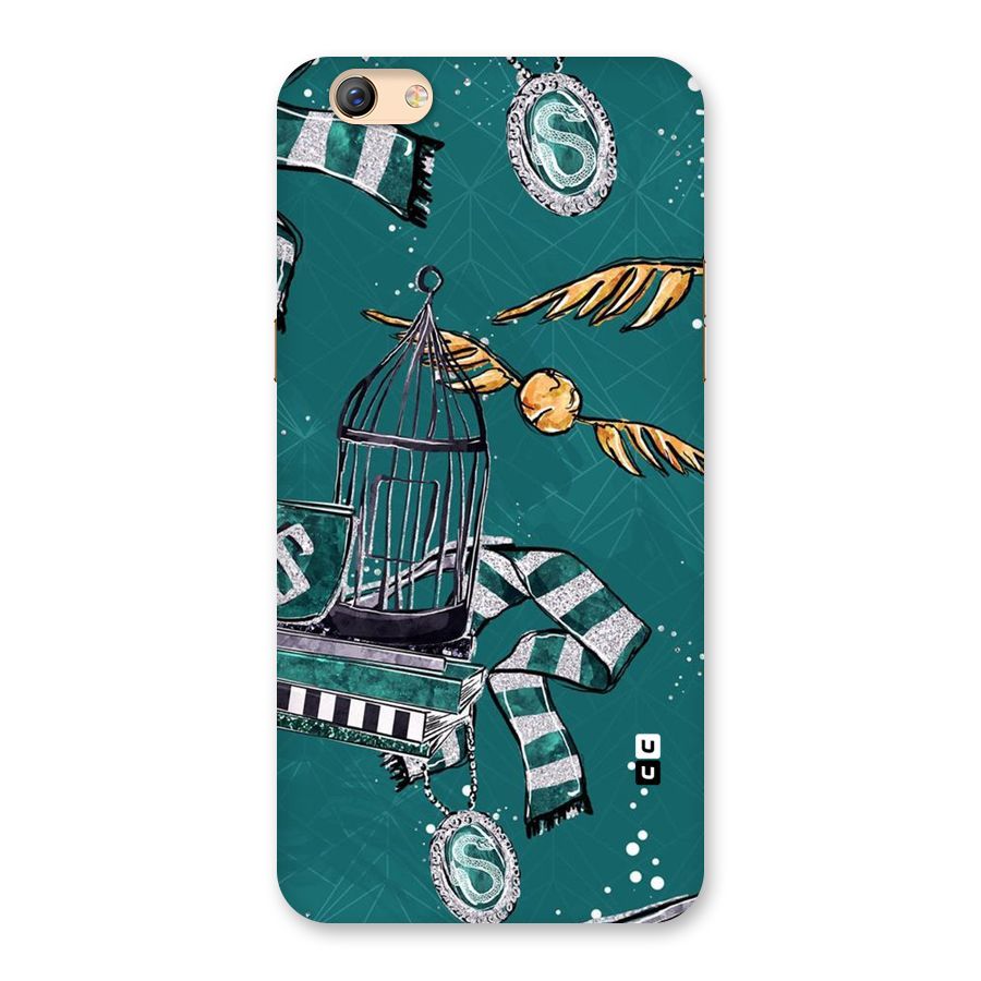 Green Scarf Back Case for Oppo F3 Plus
