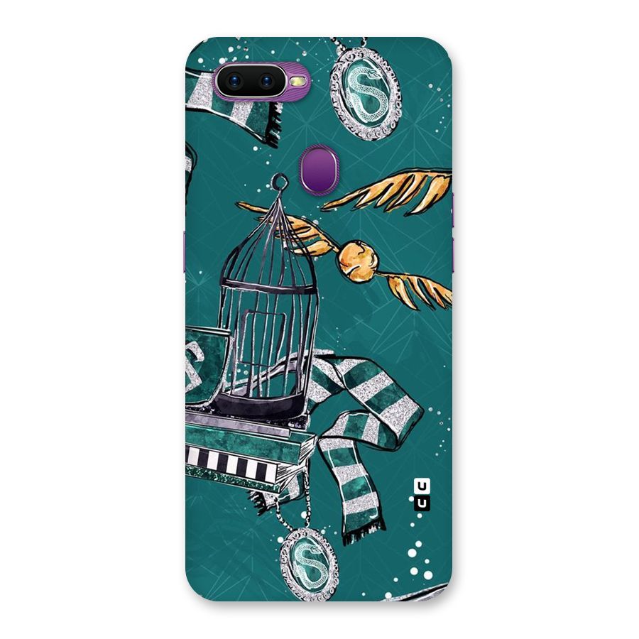Green Scarf Back Case for Oppo F9