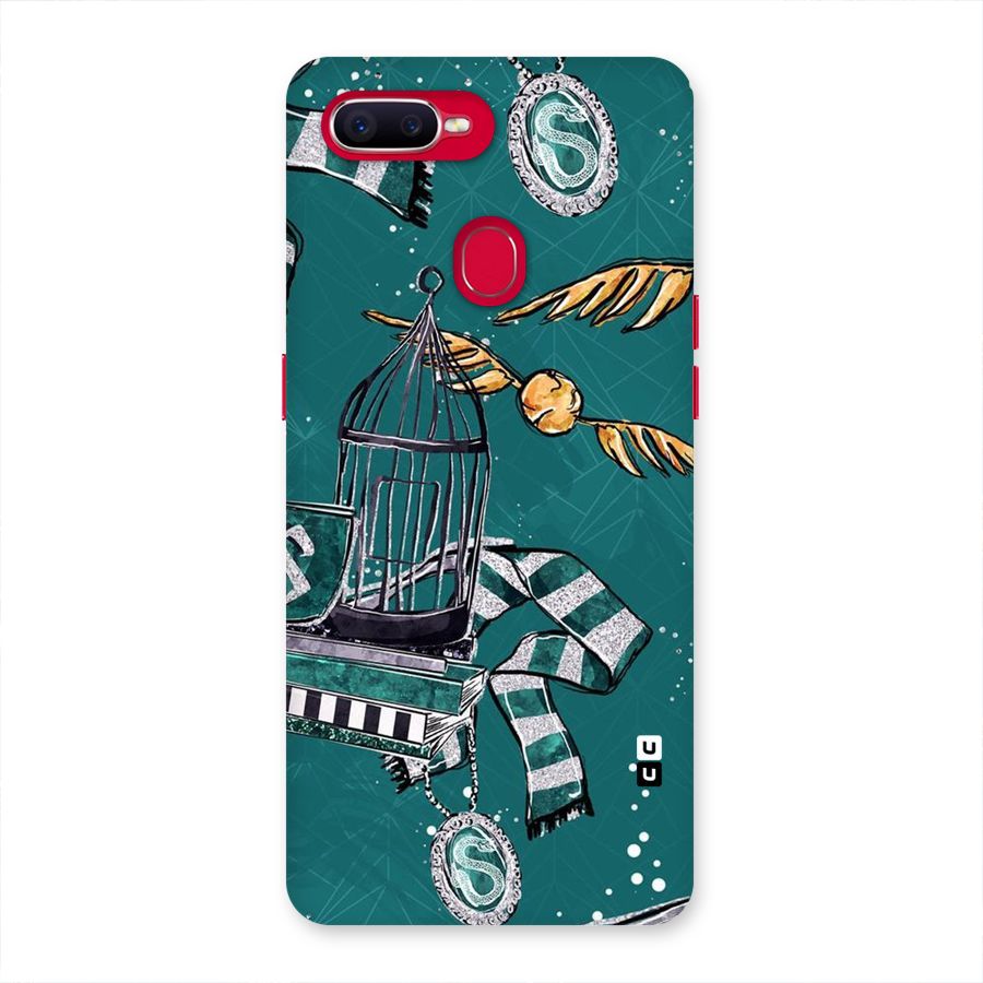 Green Scarf Back Case for Oppo F9 Pro
