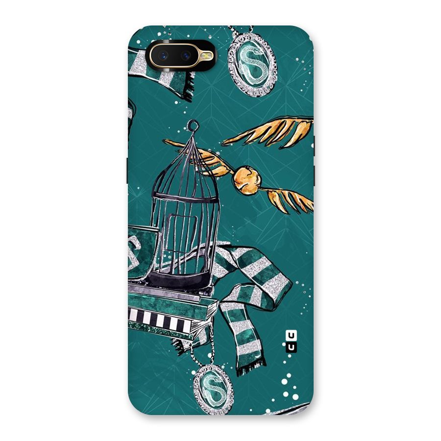 Green Scarf Back Case for Oppo K1