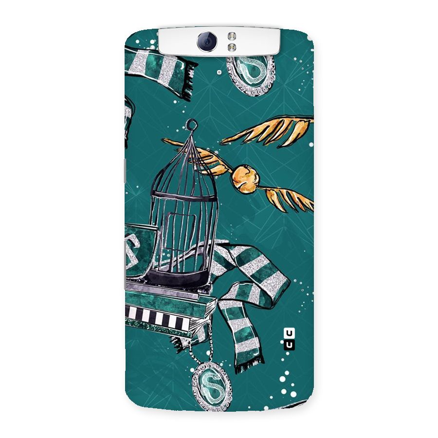 Green Scarf Back Case for Oppo N1