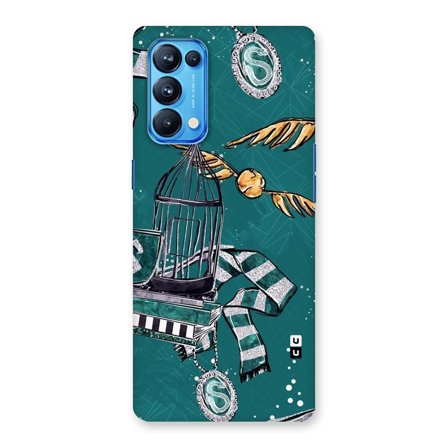 Green Scarf Back Case for Oppo Reno5 Pro 5G
