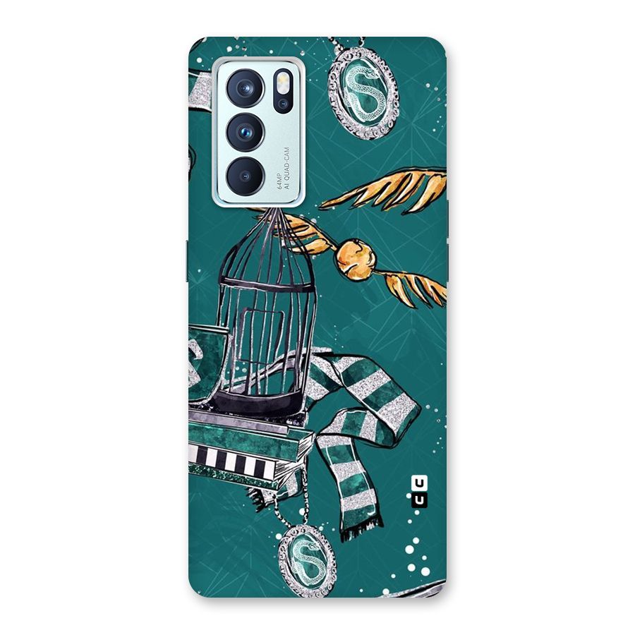 Green Scarf Back Case for Oppo Reno6 Pro 5G