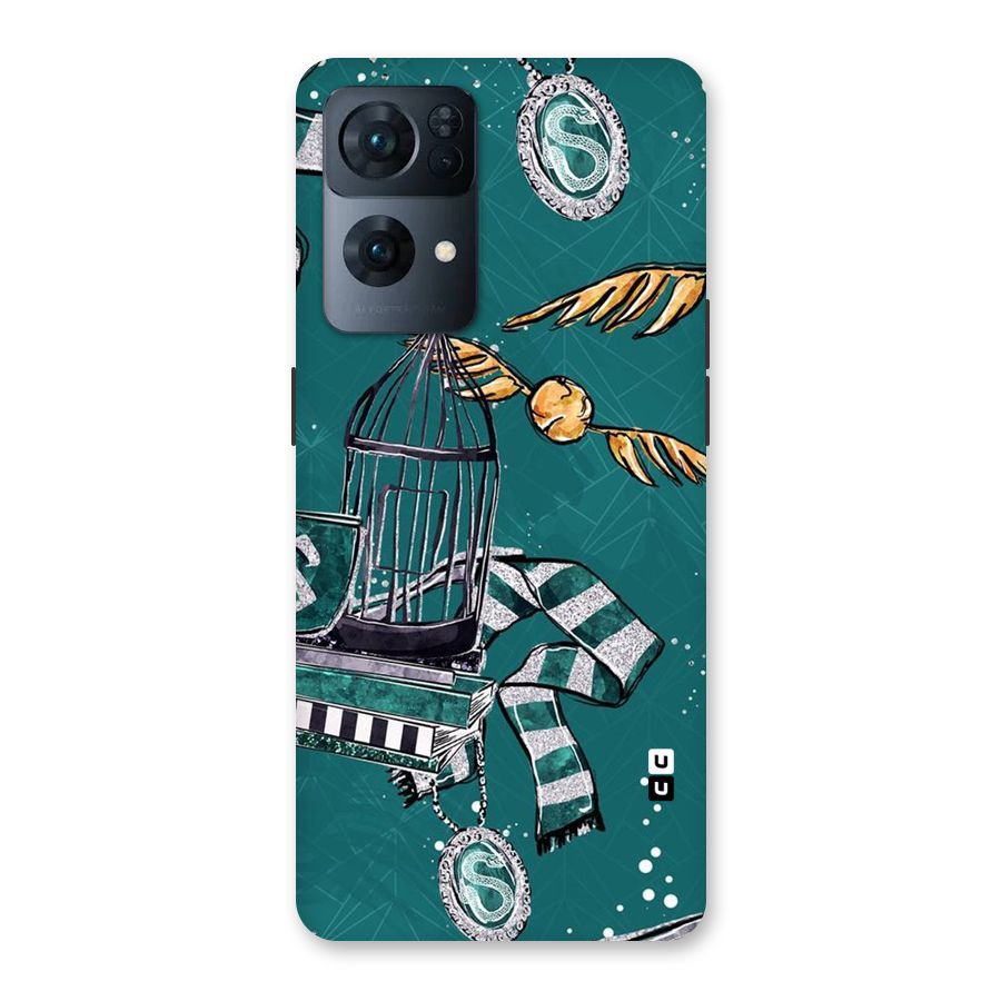 Green Scarf Back Case for Oppo Reno7 Pro 5G