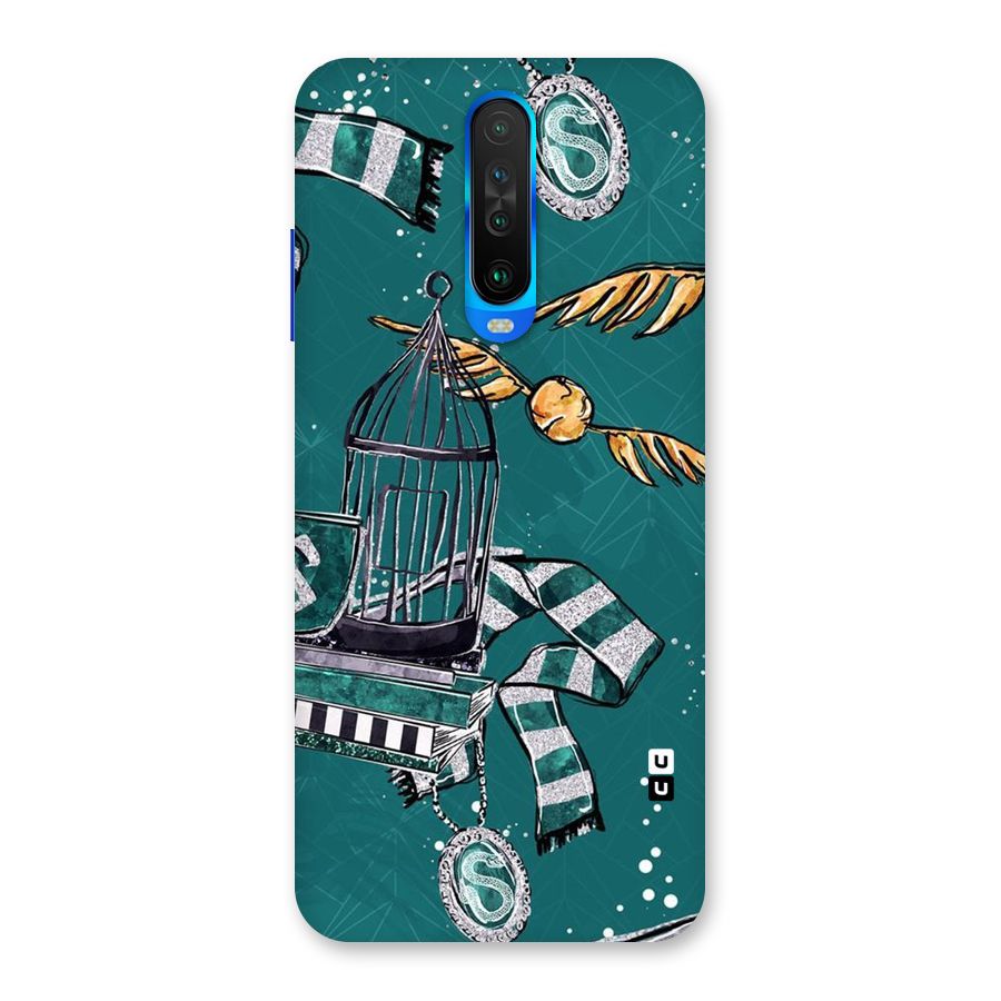Green Scarf Back Case for Poco X2