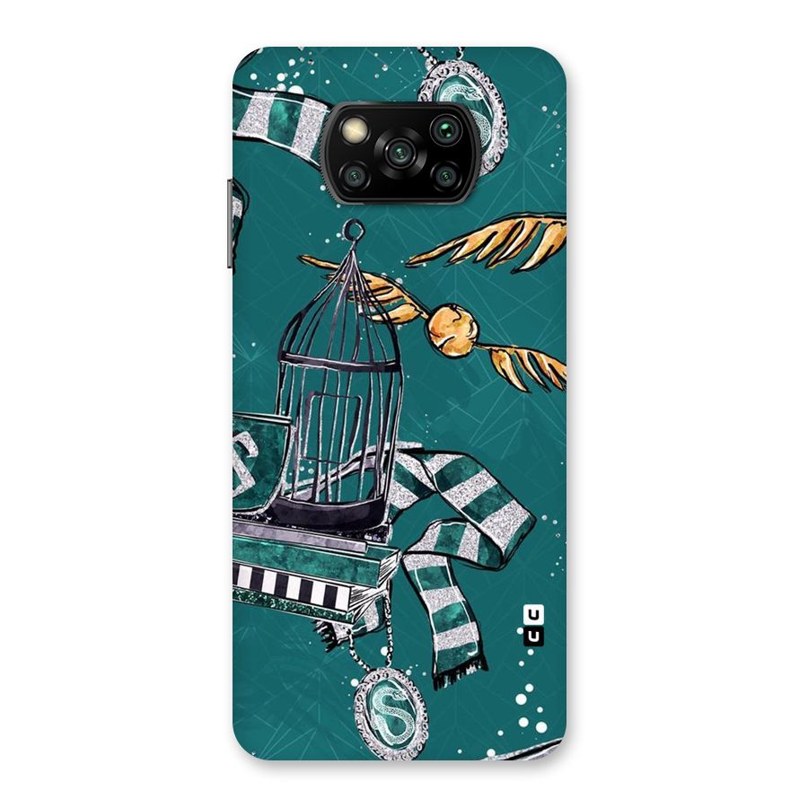Green Scarf Back Case for Poco X3