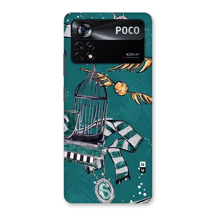 Green Scarf Back Case for Poco X4 Pro 5G
