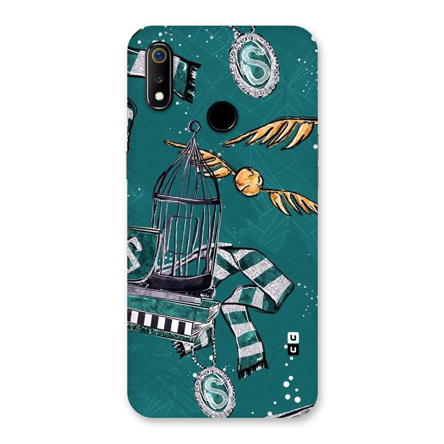 Green Scarf Back Case for Realme 3