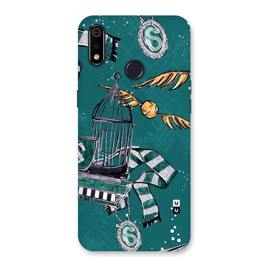 Green Scarf Back Case for Realme 3i