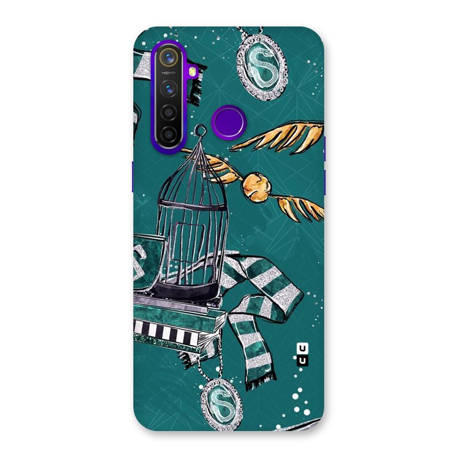Green Scarf Back Case for Realme 5 Pro