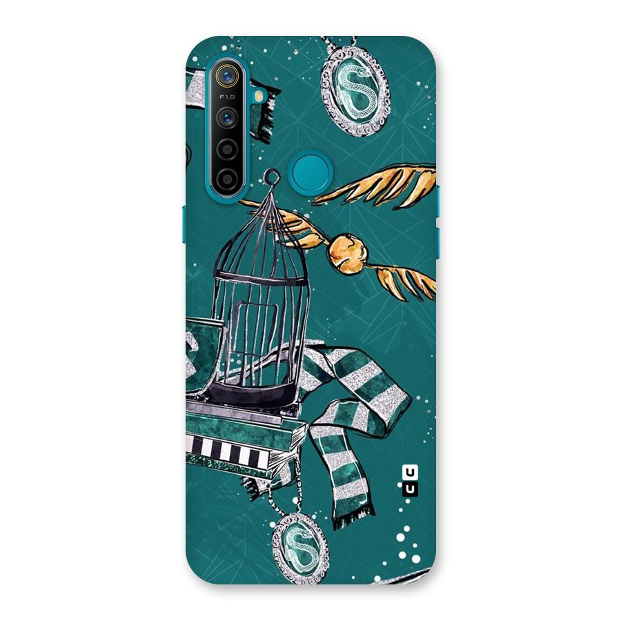 Green Scarf Back Case for Realme 5i