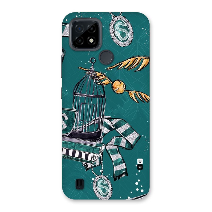 Green Scarf Back Case for Realme C21