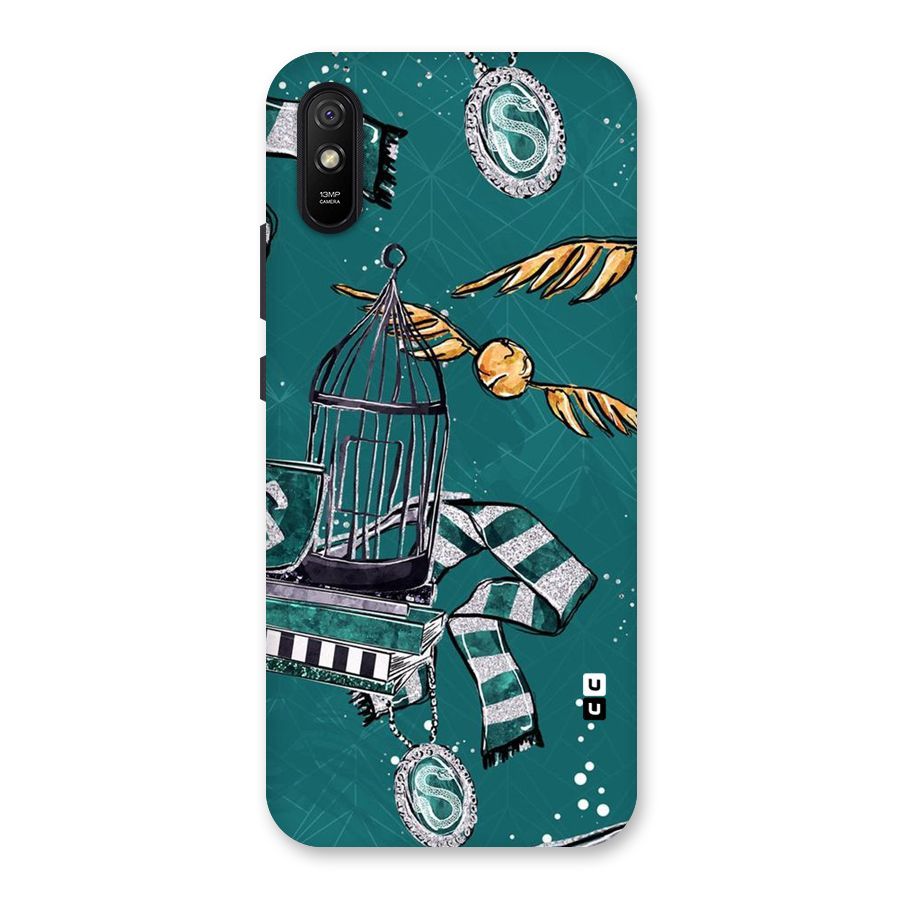 Green Scarf Back Case for Redmi 9i