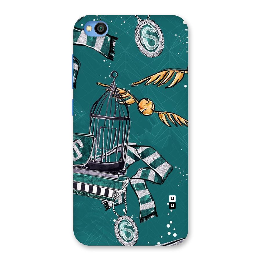 Green Scarf Back Case for Redmi Go