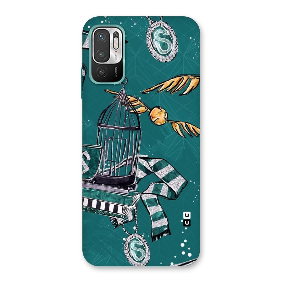 Green Scarf Back Case for Redmi Note 10T 5G