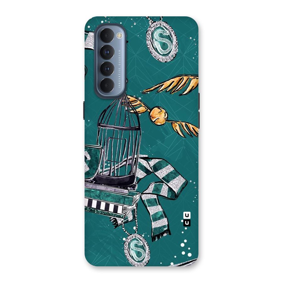 Green Scarf Back Case for Reno4 Pro