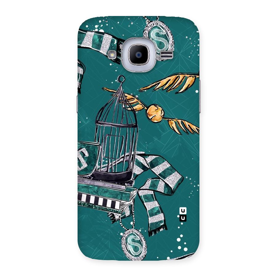 Green Scarf Back Case for Samsung Galaxy J2 2016