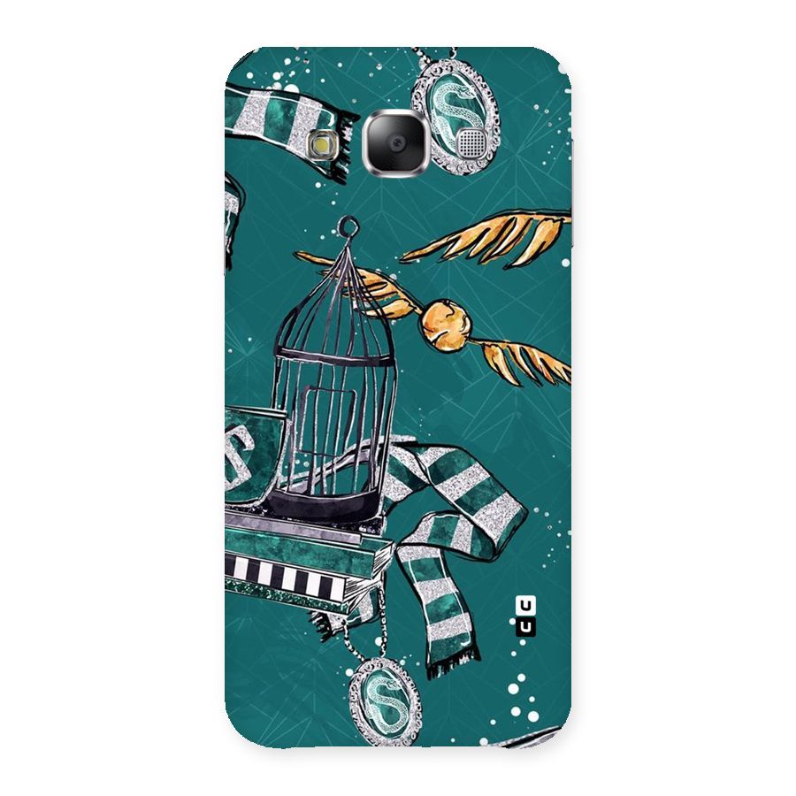 Green Scarf Back Case for Samsung Galaxy E5