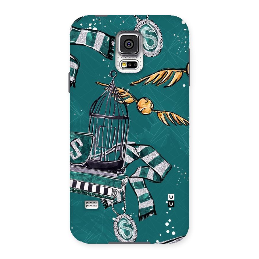 Green Scarf Back Case for Samsung Galaxy S5