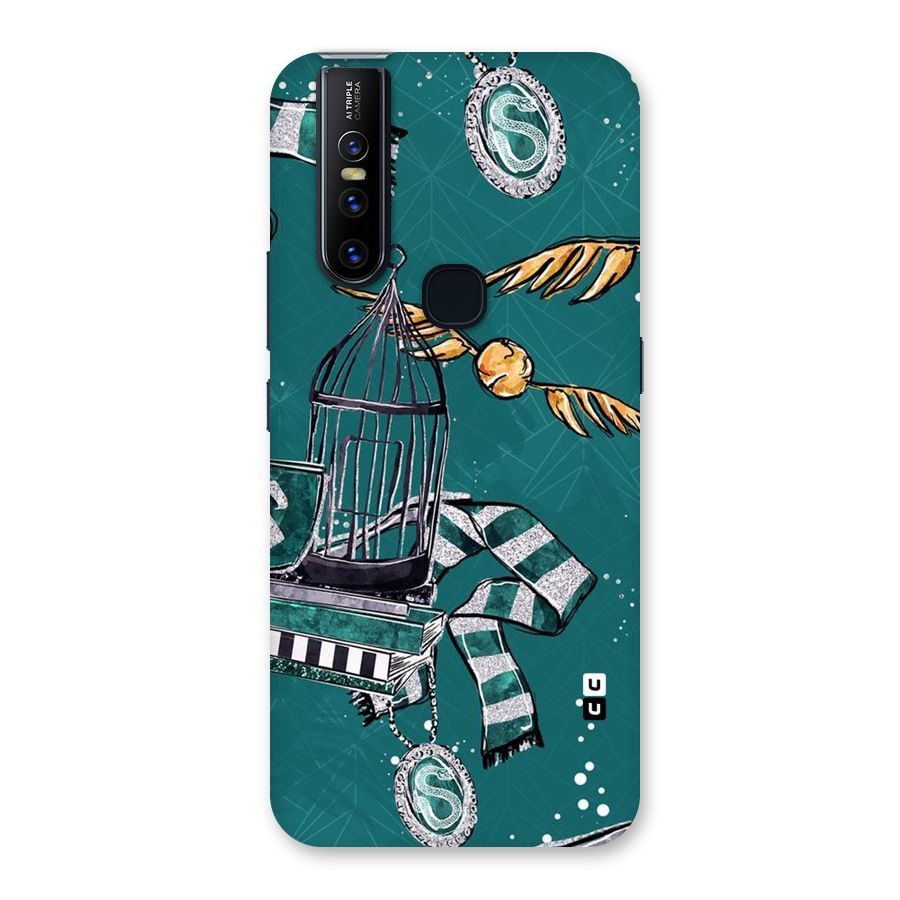 Green Scarf Back Case for Vivo V15