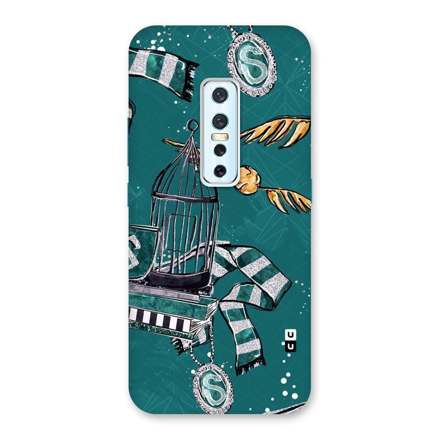 Green Scarf Back Case for Vivo V17 Pro