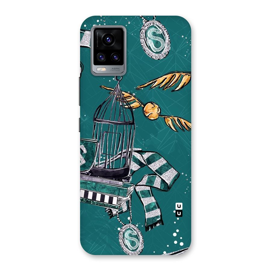 Green Scarf Back Case for Vivo V20