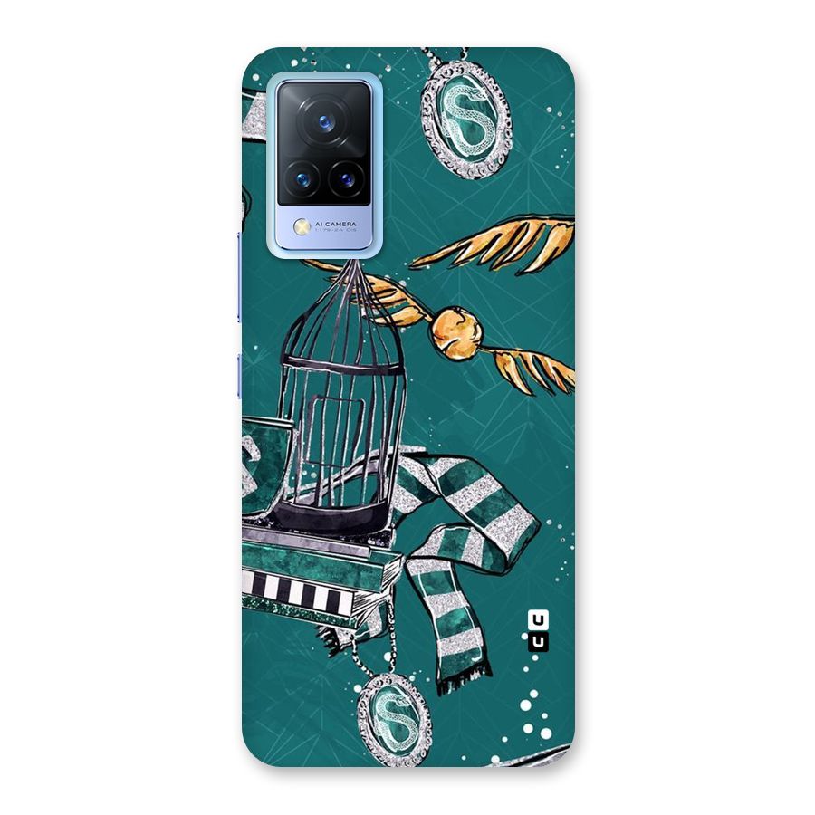 Green Scarf Back Case for Vivo V21 5G