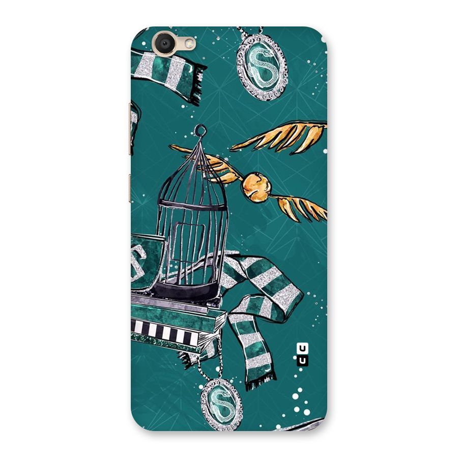 Green Scarf Back Case for Vivo V5