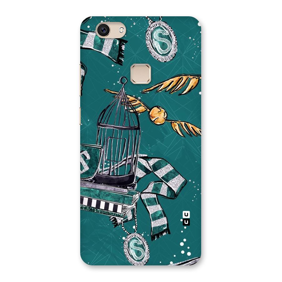 Green Scarf Back Case for Vivo V7