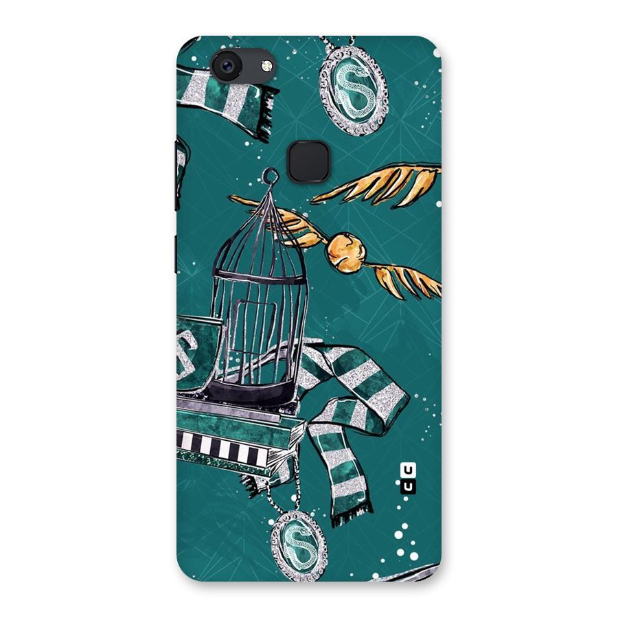 Green Scarf Back Case for Vivo V7 Plus
