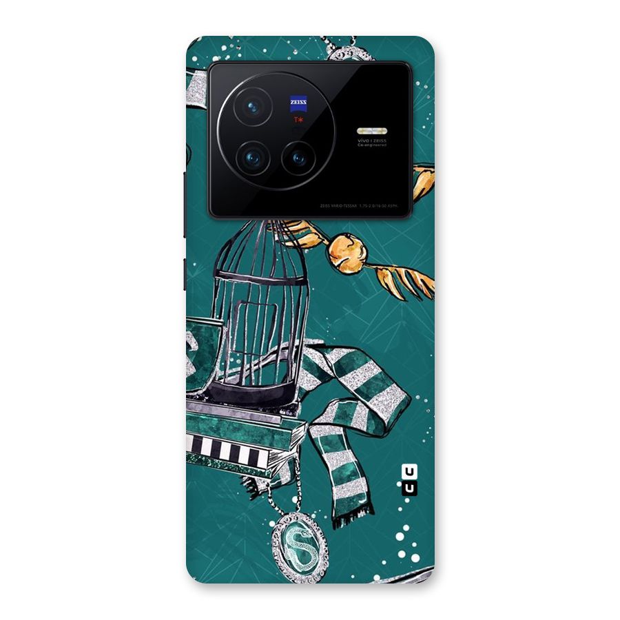 Green Scarf Back Case for Vivo X80