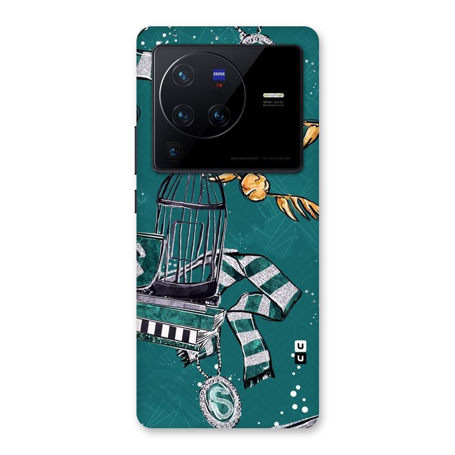 Green Scarf Back Case for Vivo X80 Pro
