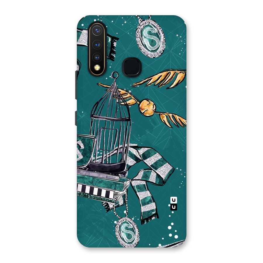 Green Scarf Back Case for Vivo Y19
