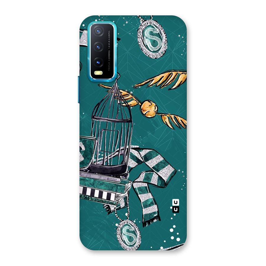 Green Scarf Back Case for Vivo Y20