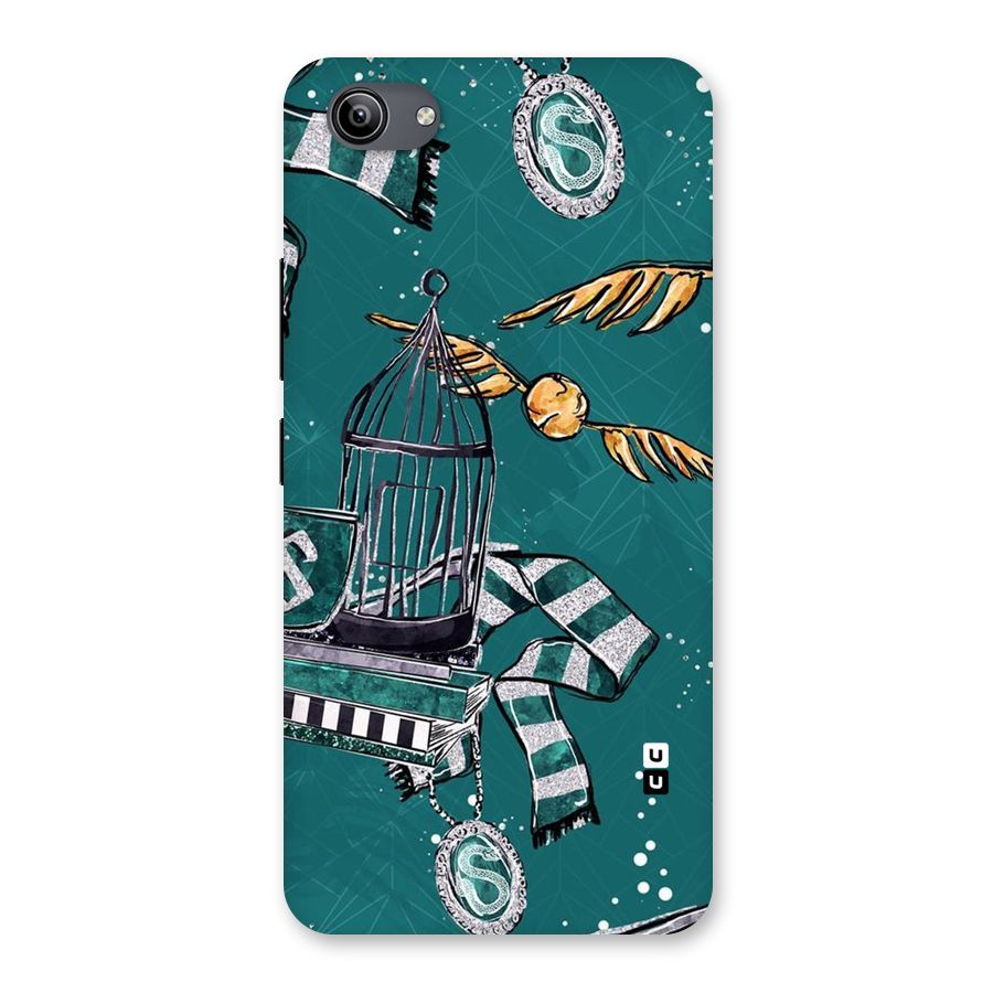 Green Scarf Back Case for Vivo Y81i