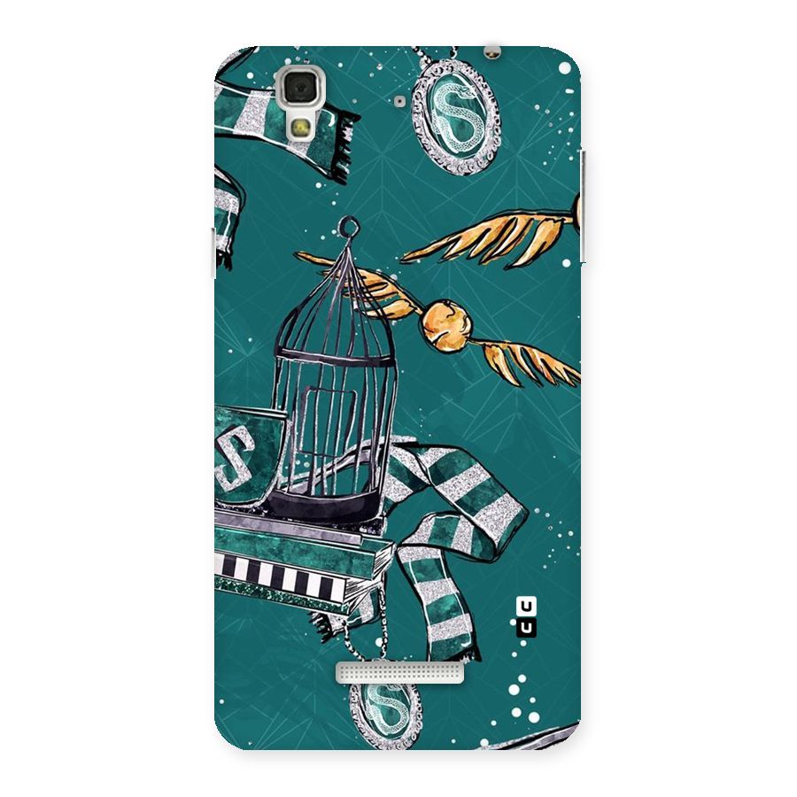 Green Scarf Back Case for YU Yureka Plus