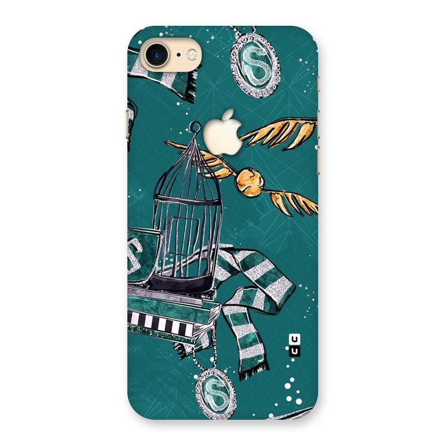Green Scarf Back Case for iPhone 7 Apple Cut