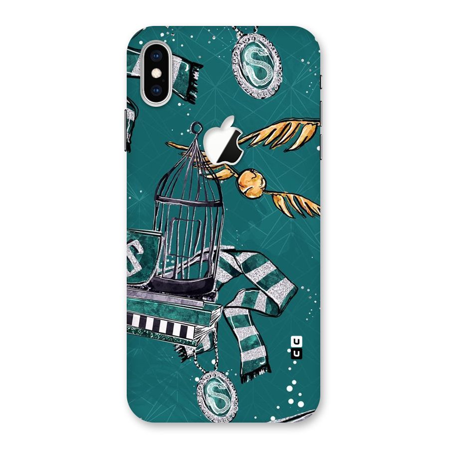 Green Scarf Back Case for iPhone XS Max Apple Cut