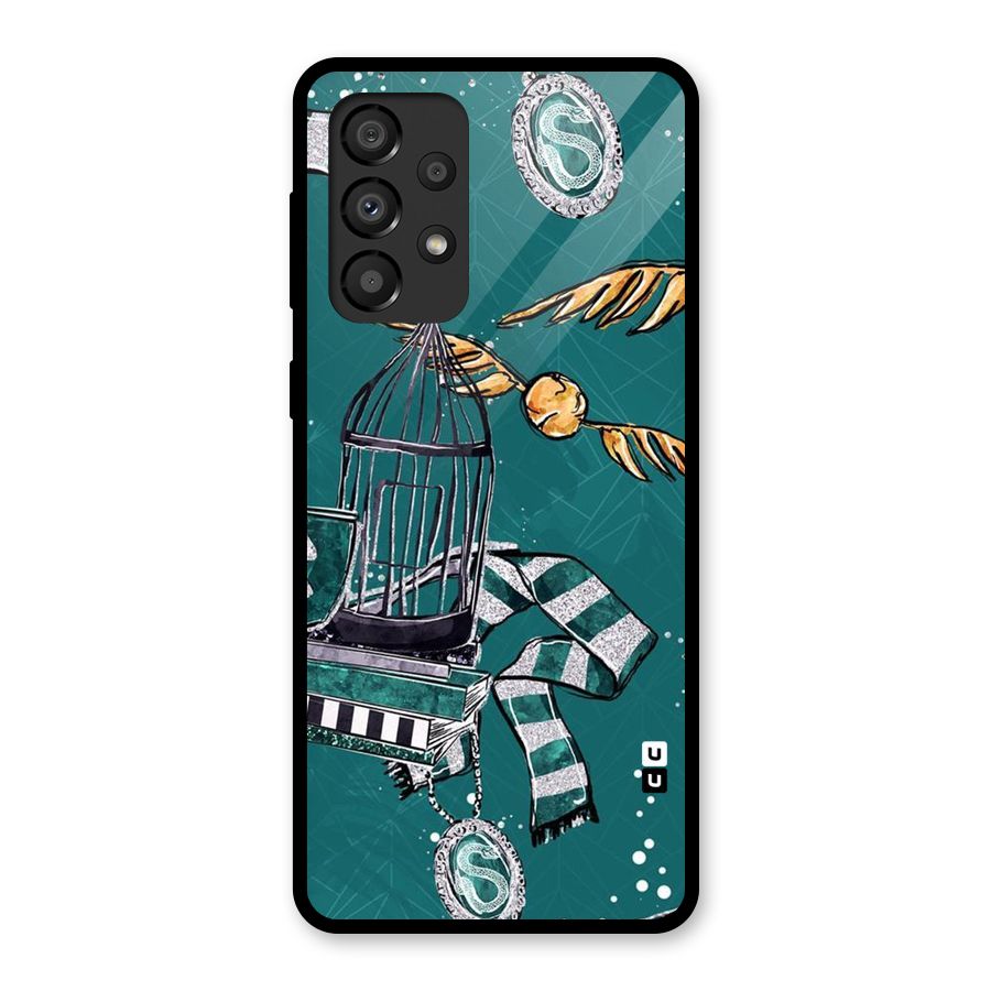 Green Scarf Glass Back Case for Galaxy A33 5G
