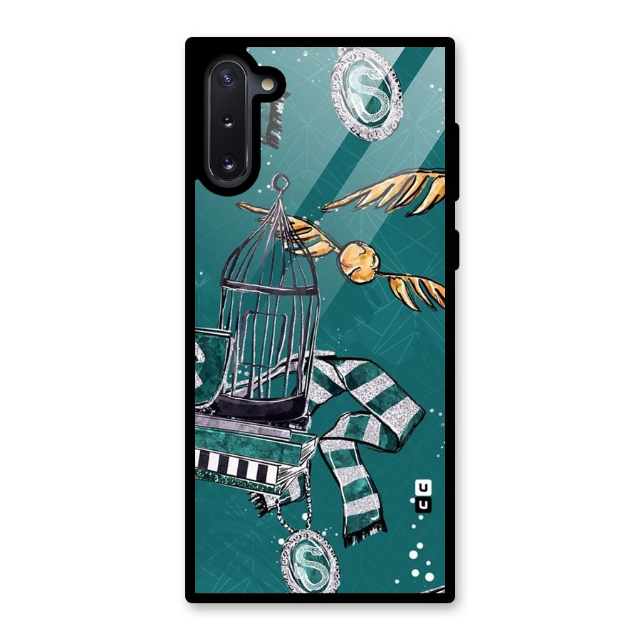 Green Scarf Glass Back Case for Galaxy Note 10
