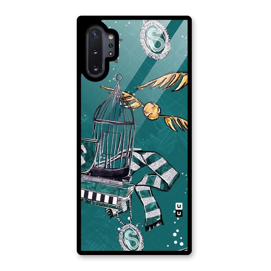 Green Scarf Glass Back Case for Galaxy Note 10 Plus