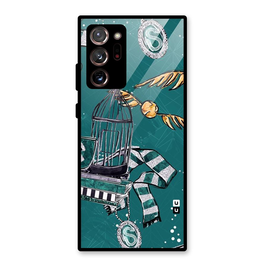 Green Scarf Glass Back Case for Galaxy Note 20 Ultra 5G