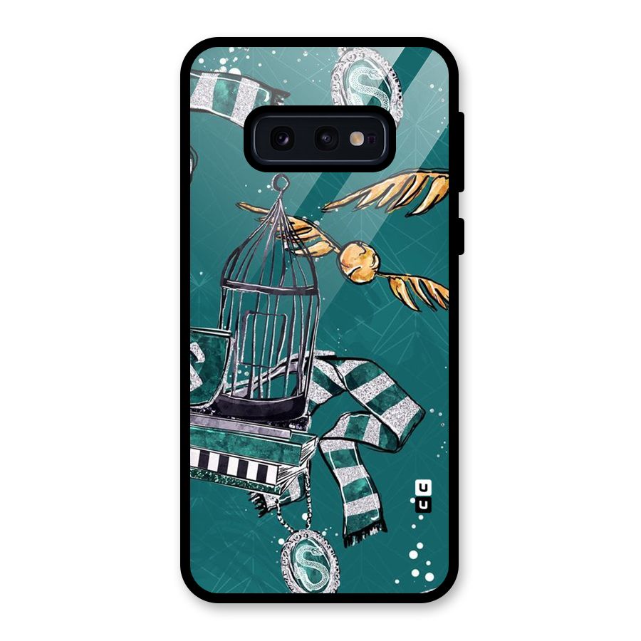 Green Scarf Glass Back Case for Galaxy S10e