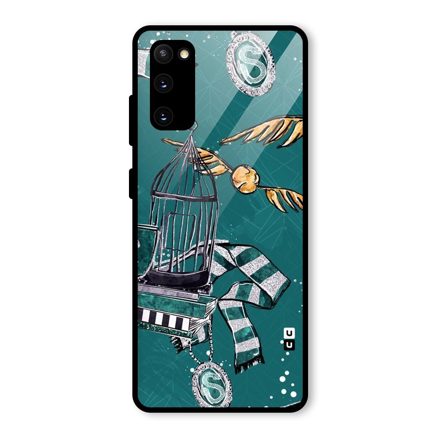 Green Scarf Glass Back Case for Galaxy S20 FE 5G