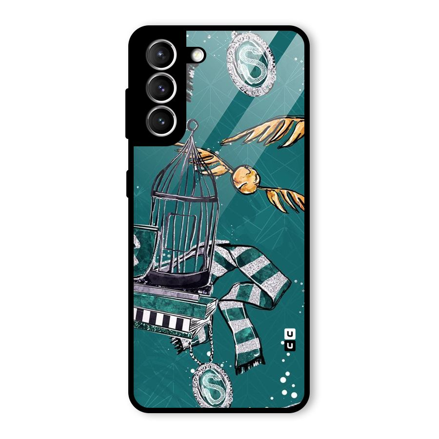 Green Scarf Glass Back Case for Galaxy S21 5G