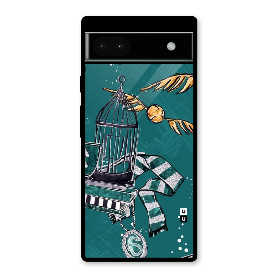 Green Scarf Glass Back Case for Google Pixel 6a