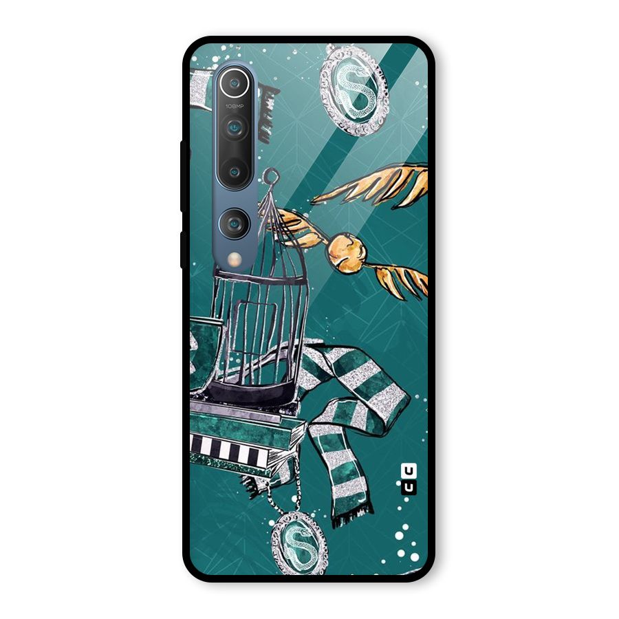 Green Scarf Glass Back Case for Mi 10